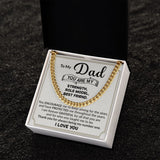 Dad You Are My Strength Cuban Link Chain Necklace