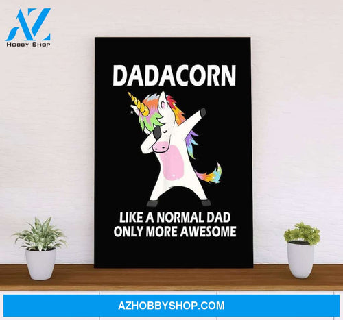 Dadacorn Dabbing Unicorn Canvas And Poster, Wall Decor Visual Art, Gift Father's Day