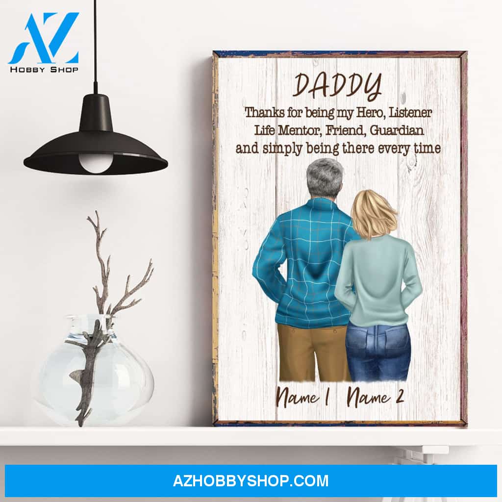 Daddy Thanks For Being My Hero Poster