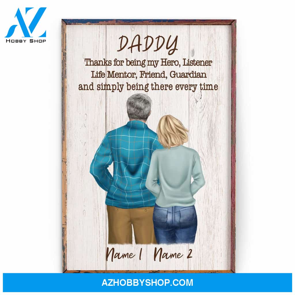 Daddy Thanks For Being My Hero Poster
