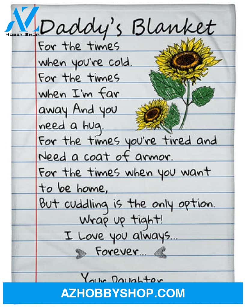 Daddy's, For The Times When You're Cold Gift For Fathers From Daughter 