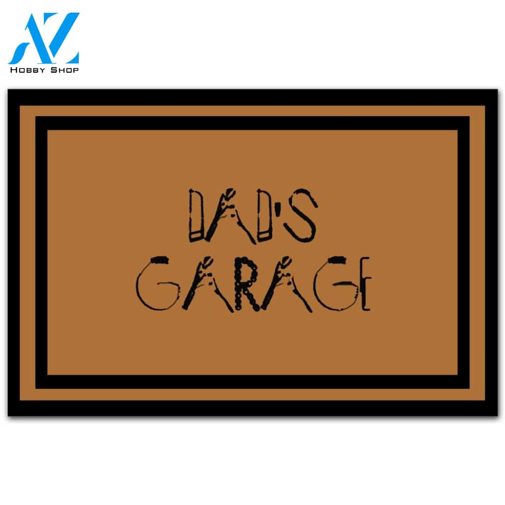 Dad's Garage Doormat Funny Welcome Mat Housewarming Gift Home Decor Funny Doormat Gift For Friend