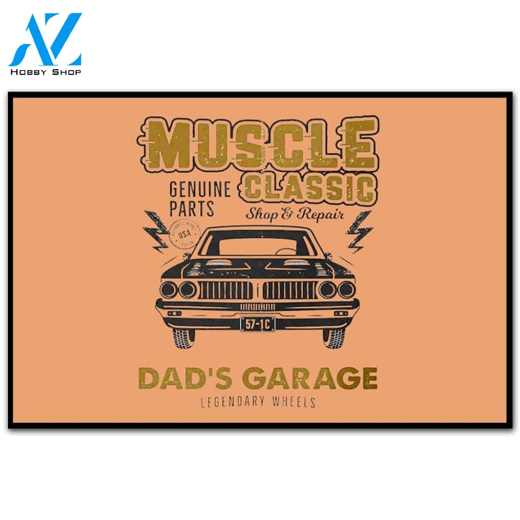 Dad's Garage Entrance Mat Indoor And Outdoor Doormat Welcome Mat Housewarming Gift Home Decor Funny Doormat Gift For Family Father's Day Gift Ideas