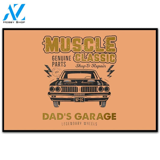 Dad's Garage Entrance Mat Indoor And Outdoor Doormat Welcome Mat Housewarming Gift Home Decor Funny Doormat Gift For Family Father's Day Gift Ideas