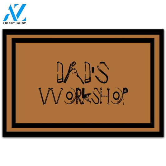 Dad's Workshop - Garage Doormat Funny Welcome Mat Housewarming Gift Home Decor Funny Doormat Gift For Friend