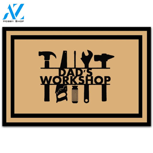Dad's Workshop Tool's Doormat Welcome Mat Housewarming Gift Home Decor Funny Doormat Gift For Dad Lovers