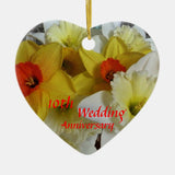 Daffodil Anniversary Keepsake Ceramic Ornament