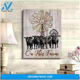 Dairy Cattle Cow On This Farm Canvas Wall Art, Wall Decor Visual Art