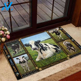 Dairy Cows Rubber Base Doormat Housewarming Gift Family Welcome Mat Custom Funny Doormat Halloween Christmas New Year Holiday Decor