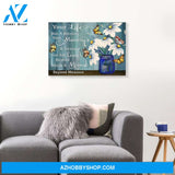 Daisy Butterfly Your Life Was A Blessing Butterfly your memory Butterfly Canvas And Poster, Wall Decor Visual Art