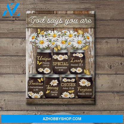 Daisy - God Says You Are - Premium Matte Canvas
