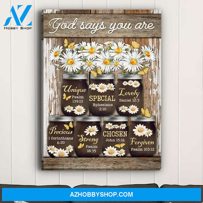 Daisy - God Says You Are - Premium Matte Canvas