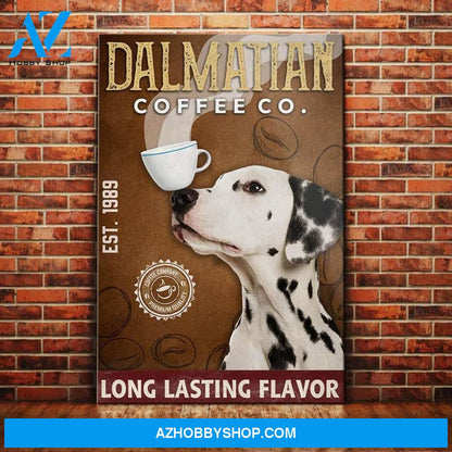 Dalmatian Dog Coffee Company Canvas Wall Art, Wall Decor Visual Art