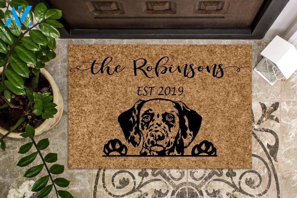 Dalmatian Dog Funny Dog Custom Name & Year Doormat