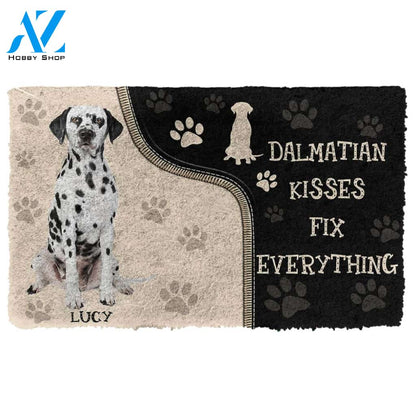 Gearhumans Gearhuman 3D Dalmatian Kisses Fix Anything Custom Name Doormat