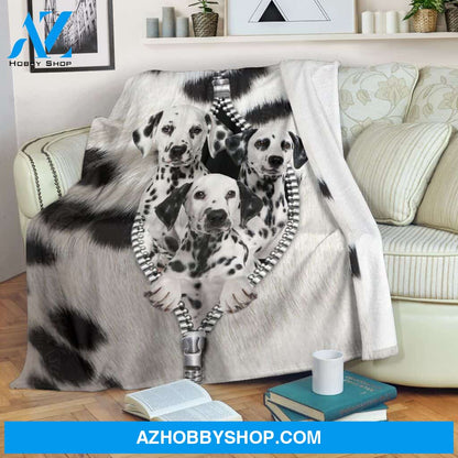 Dalmatian Zipper Blanket Gift For Dog Lovers Birthday Gift Home Decor Bedding Couch Sofa Soft and Comfy Cozy