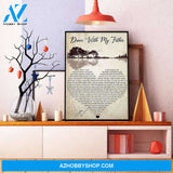 Dance With My Father Lyrics Music Canvas And Poster, Music Album Canvas Wall Art, Song Lyrics Poster, My Poster Wall
