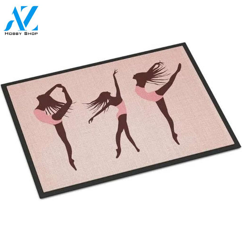 Dancers Linen Pink Doormat Welcome Mat House Warming Gift Home Decor Funny Doormat Gift Idea