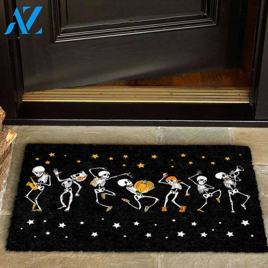 Dancing And Musical Skeletons Halloween Ghost Doormat