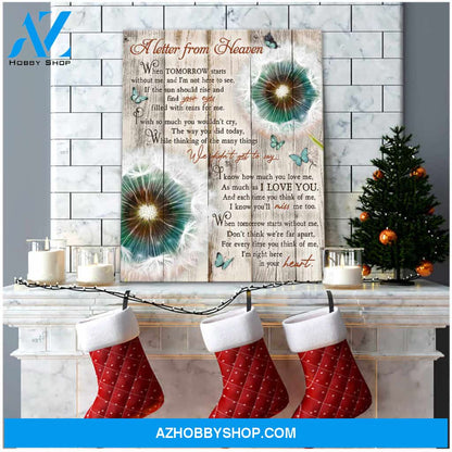 Dandelion and Butterflies Canvas A letter from heaven Wall Art Decor