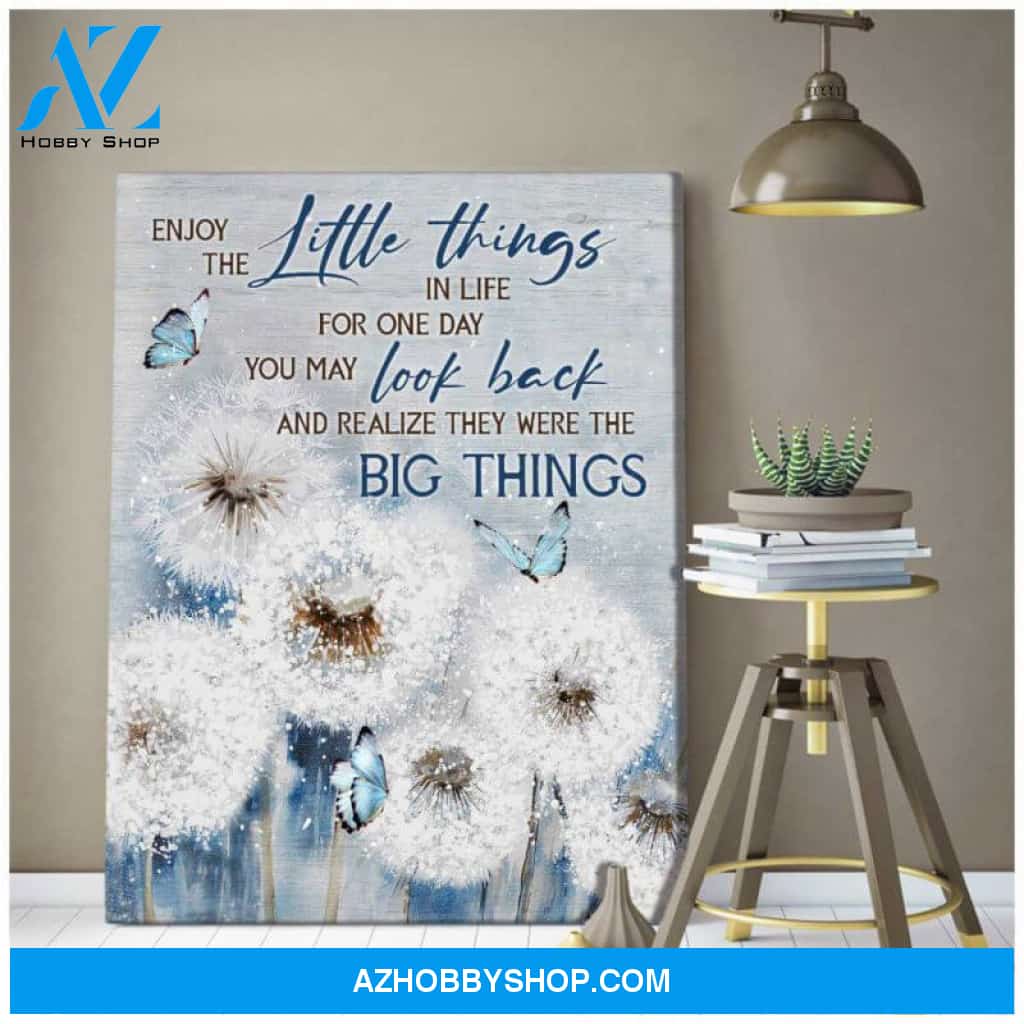 Butterfly Canvas Wall Art - Dandelion And Butterflies Canvas Enjoy The Little Things Wall Art Decor Canvas