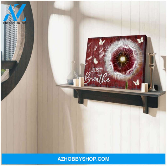 Dandelion and Butterflies Canvas Just Breathe Wall Art Decor, Wall Decor Visual Art