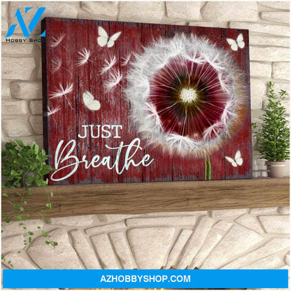 Dandelion and Butterflies Canvas Just Breathe Wall Art Decor, Wall Decor Visual Art