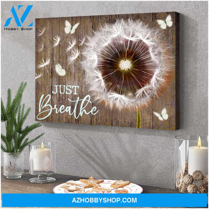 Dandelion and Butterflies Canvas Just Breathe Wall Art Decor, Wall Decor Visual Art