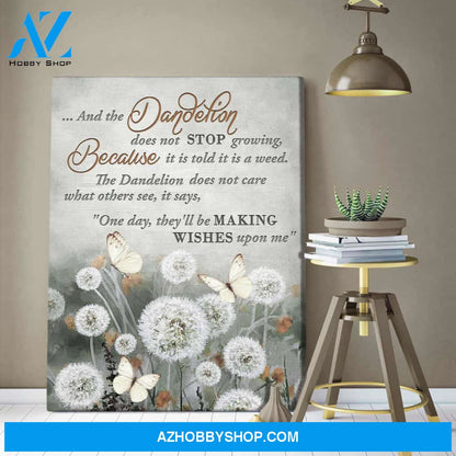 Dandelion and Butterflies Canvas Making wishes upon me Wall Art Decor