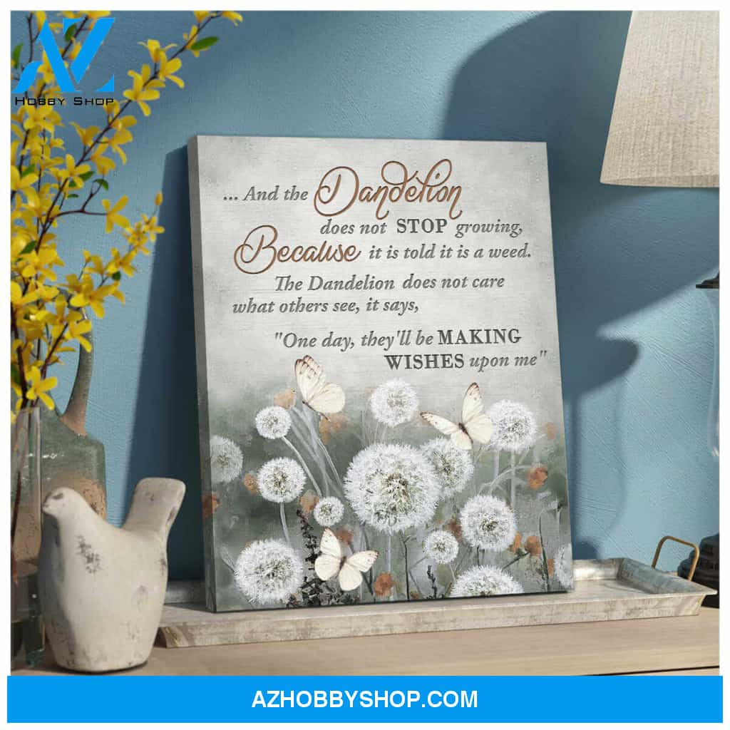Dandelion and Butterflies Canvas Making wishes upon me Wall Art Decor