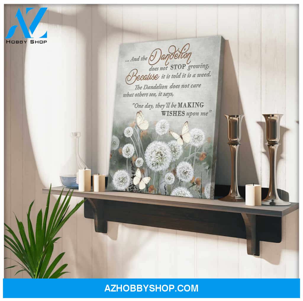 Dandelion and Butterflies Canvas Making wishes upon me Wall Art Decor
