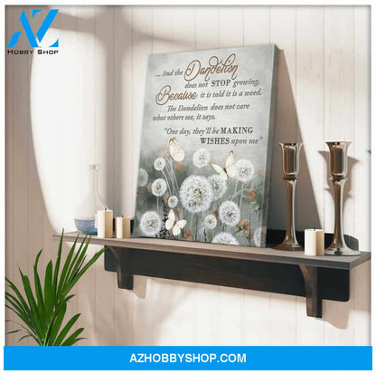 Dandelion and Butterflies Canvas Making wishes upon me Wall Art Decor