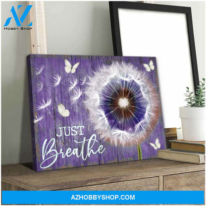Dandelion and Butterflies Just Breathe Canvas Wall Art Decor, Wall Decor Visual Art