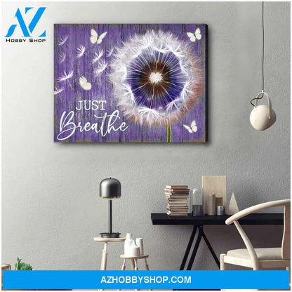 Dandelion and Butterflies Just Breathe Canvas Wall Art Decor, Wall Decor Visual Art