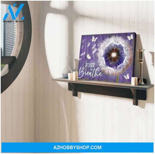 Dandelion and Butterflies Just Breathe Canvas Wall Art Decor, Wall Decor Visual Art