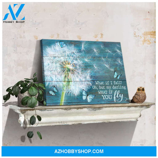 Ohcanvas Dandelion and Butterflies What If I Fall Canvas Wall Art Decor