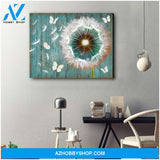 Dandelion and Butterfly Canvas Wall Art, Wall Decor Visual Art