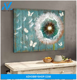 Dandelion and Butterfly Canvas Wall Art, Wall Decor Visual Art