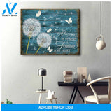 Dandelion and Butterfly Canvas Always on my mind Wall Art Decor