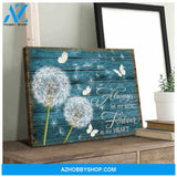 Dandelion and Butterfly Canvas Always on my mind Wall Art Decor