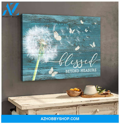 Dandelion and Butterfly Canvas Blessed Beyond Measure Wall Art Decor