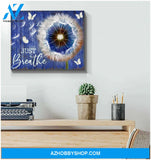 Dandelion and Butterfly Canvas Just Breathe Wall Art Decor, Wall Decor Visual Art