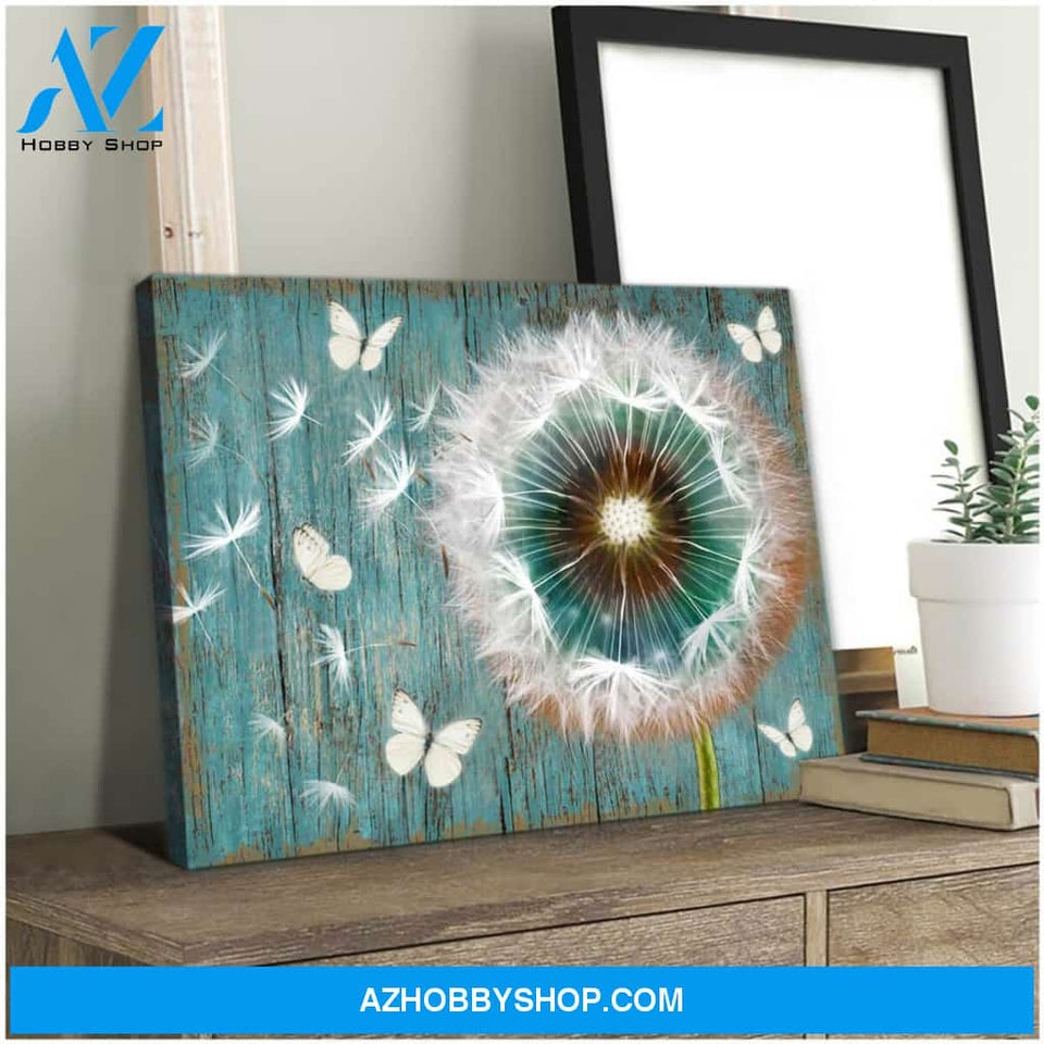 Dandelion and Butterfly Canvas Wall Art Decor