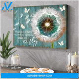 Dandelion and Butterfly Canvas What if I fall Oh but my darling What if you fly Wall Art Decor