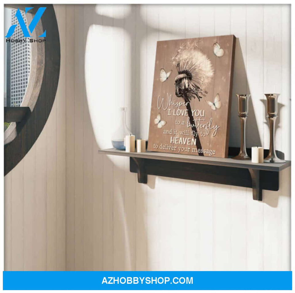 Ohcanvas Dandelion and Butterfly Whisper I Love You To A Butterfly And It Will Fly To Heaven Canvas Wall Art Decor