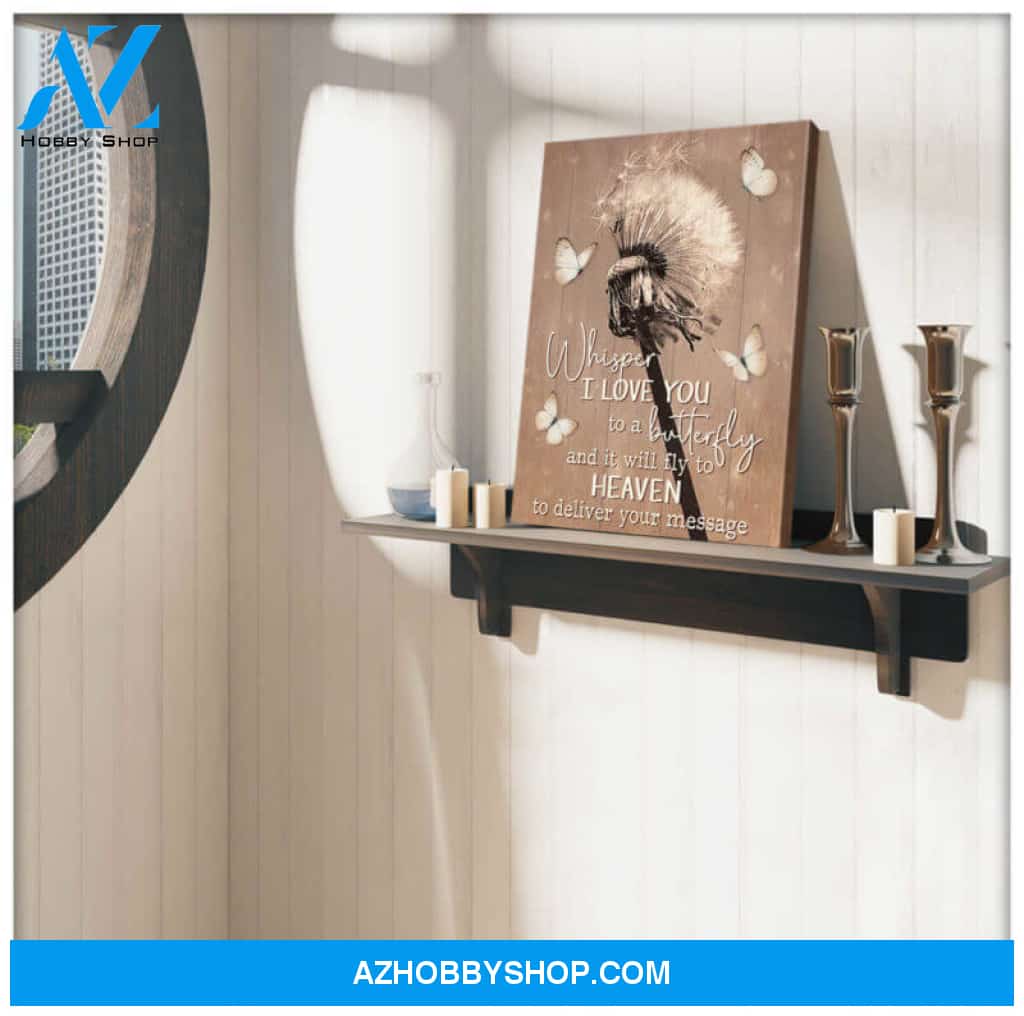 Ohcanvas Dandelion and Butterfly Whisper I Love You To A Butterfly And It Will Fly To Heaven Canvas Wall Art Decor