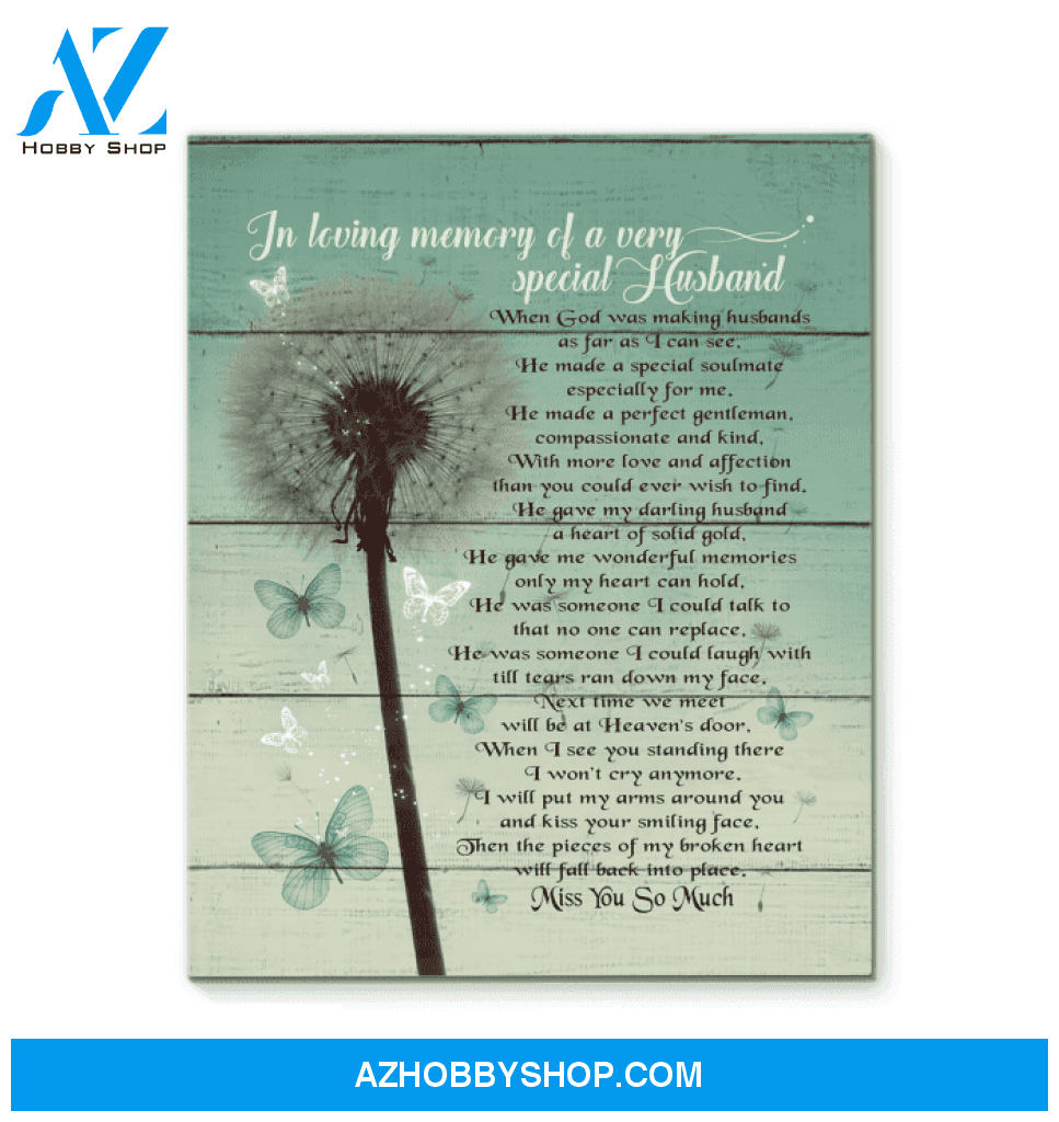 Dandelion Miss So Much-Special Husband Poster Canvas Wall Decor Visual Art Gift Lovers