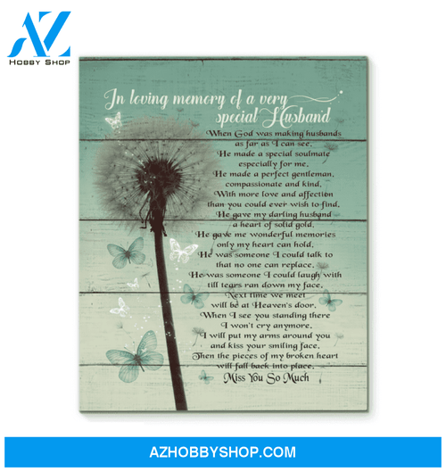 Dandelion Miss So Much-Special Husband Poster Canvas Wall Decor Visual Art Gift Lovers