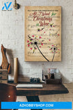 Dandelion Music Sheet All I Want For Christmas Is You And Wine Canvas And Poster, Wall Decor Visual Art