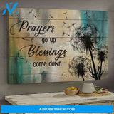 Dandelion – Prayers Go Up, Blessings Come Down Jesus Poster Canvas Wall Decor Visual Art